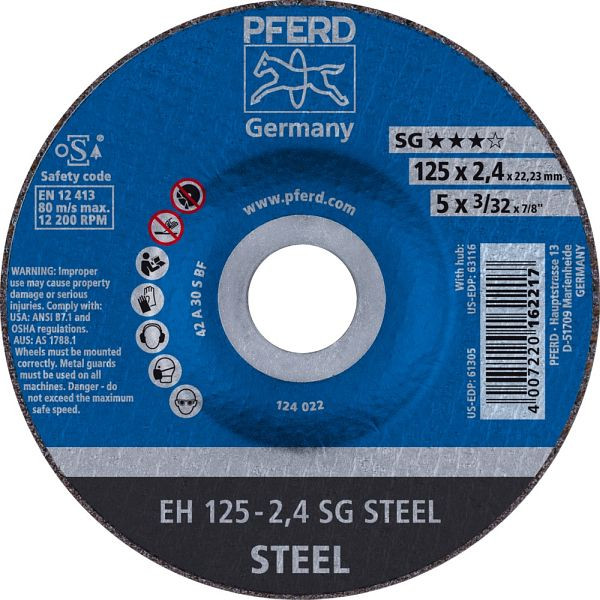 Pferd Trennscheibe EH 125-2,4 SG STEEL, VE: 25 Stück, 61320222