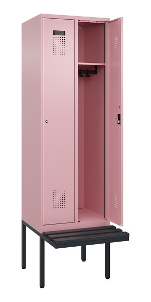 C+P Spind Evolo PLUS, 2 Abteil, 2120x600x815mm, 3015/3015, Zylinderschloss, Material Sitzfläche Kunststoff, 0490407-20 S10105