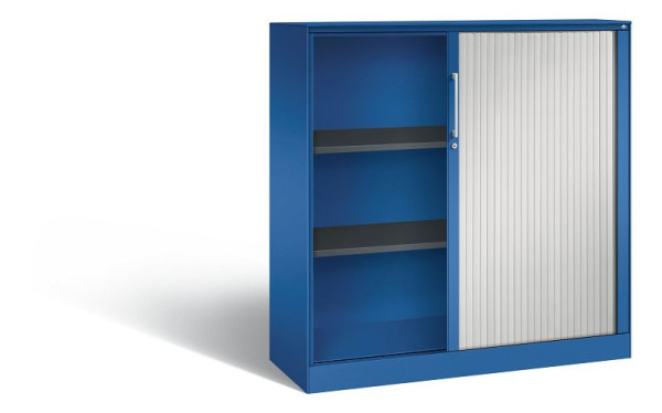 C+P Rollladenschrank Asisto, H1310xB1200xT435mm, Farbe: Enzianblau / Lichtgrau, Bügelgriff, 3 OH, 143031-000 S10110