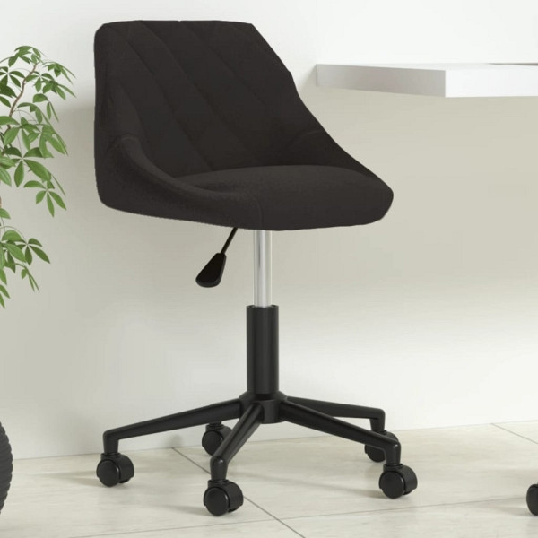 vidaXL Bürostuhl Drehbar Schwarz Samt, Polyester, 335481