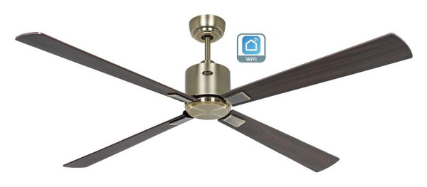 CasaFan Deckenventilator Eco Neo III 152 Messing antik-Nussbaum/Kirsche WiFi, 944313W