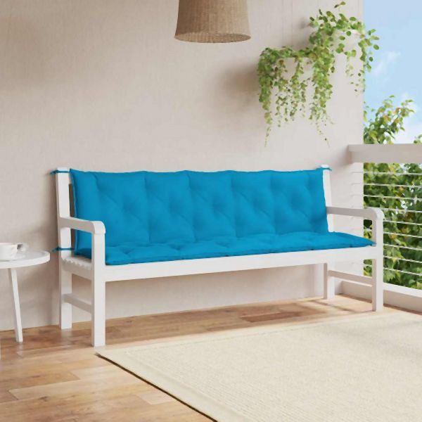 vidaXL Gartenbank-Auflage Hellblau 180x(50+50)x7 cm Oxford-Gewebe, 315032
