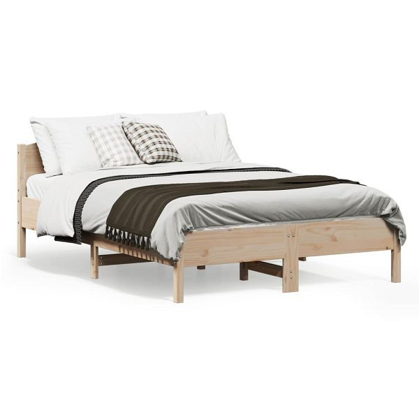 vidaXL Massivholzbett mit Kopfteil 120x190 cm Kiefer, 842610