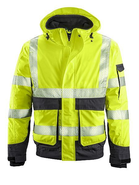 4PROTECT Warn-Wetterschutz-Blouson NEWARK, Farbe: leuchtgelb/grau, Größe: XL, 3416-XL