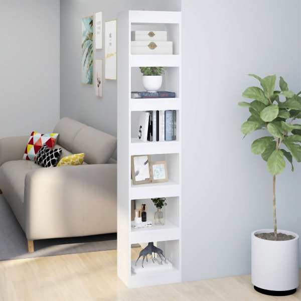 vidaXL Bücherregal/Raumteiler Weiß 40x30x198 cm, 811637
