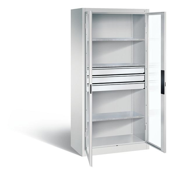 C+P Werkzeugschrank Acurado, H1950xB930xT500mm, Farbe: Lichtgrau, Muldengriff, 8921-5530 S10051