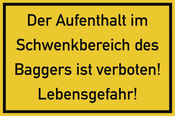 Moedel Der Aufenthalt im Schwenkbereich des Baggers..., Folie, 300x200 mm, 60396