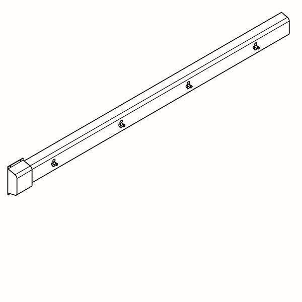 KWC Armatureneinheit, Edelstahl, Wandmontage, 4 Waschplätze, 2440 mm, Wasseranschluss von hinten links, 2030071619