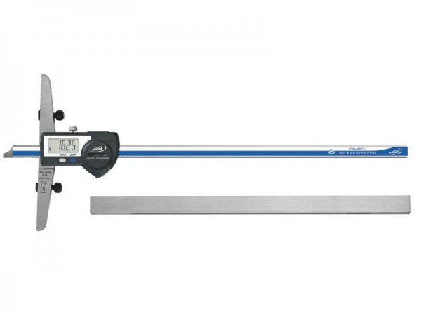 HELIOS PREISSER Digitaler Tiefenmessschieber, IP 67, rostfreier Stahl, ohne verschiebbare Brücke, Messbereich 0 - 500 mm, 1368728