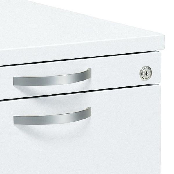 Deskin Standcontainer Multi M pro, Dekor weiß, B 435 x H 720 x T 800 mm, 4 Schübe, 294415