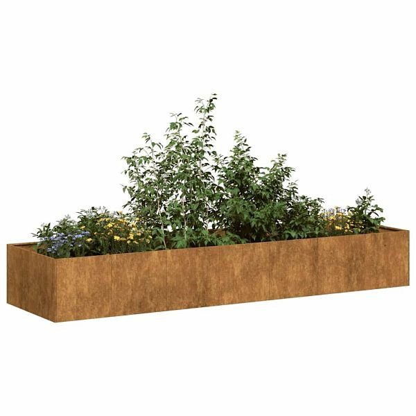 vidaXL Pflanzkübel Rostig 280x80x40 cm Wetterfester Stahl, 860765