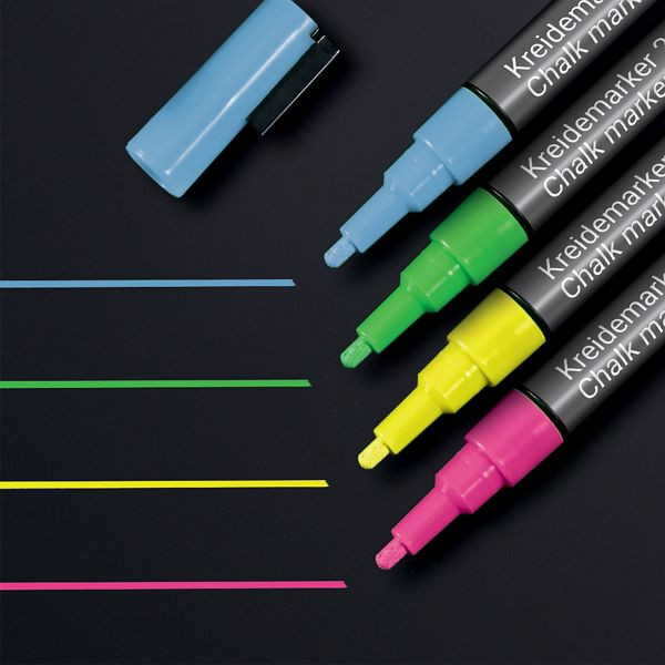 sigel Kreidemarker 20 - Rundspitze 1-2 mm, sortiert, 4 Stück, BA179