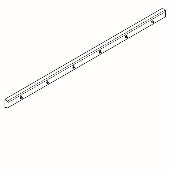 KWC Armatureneinheit, Edelstahl, Wandmontage, 6 Waschplätze, 3600 mm, Wasser rechts, 3600004784