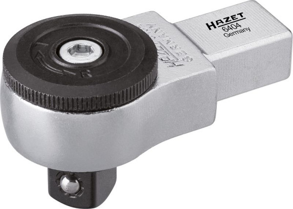 Hazet Einsteck-Umschaltknarre, Einsteck-Vierkant 14 x 18 mm, Vierkant massiv 12,5 mm, Länge: 70.5 mm, Anzahl der Zähne: 72, 6404