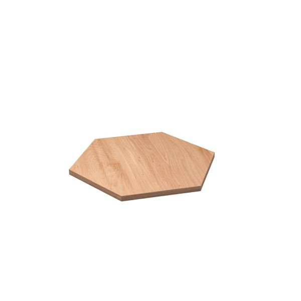 bott cubio Arbeitsplatte 6-Eck, BxTxH: 798x693x30mm, Buche-Multiplex, Buche natur, 41201061.08