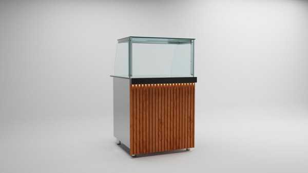 SGS Gastro Kassentisch mit Glas, 70 cm, Neutralelement, KS7001