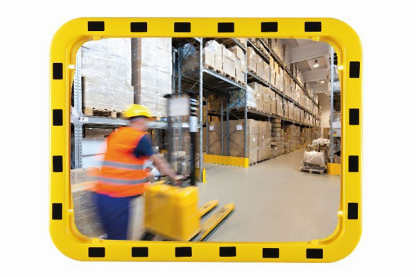 EUvex Industriespiegel 80x100 gelber Rahmen, ED-I 80 X 100