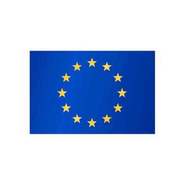 Stein HGS Europaflagge, 150 x 250 cm (Querformat), mit Seil und Schlaufe, FlagTop 160 g/m², für Fahnenmasten ab 8 m, ohne Hohlsaum, 26711