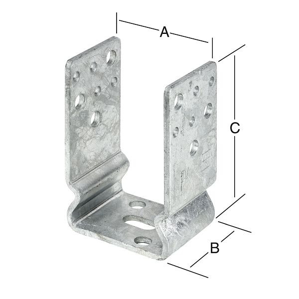 Vormann schwere Stützenschuhe, aufschraubbar, 121 x 60 x 125 feuerverzinkt, 071290000
