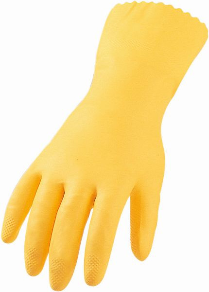 ASATEX Haushalts-Handschuhe, Latex, vollbeschichtet, lebensmittelgeeignet, Farbe: gelb, VE: 144 Paar Größe: 10, HS-10