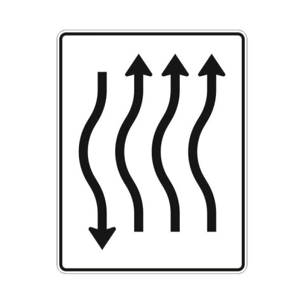 Stein HGS Verschwenkungstafel nach Zeichen 514-12, Flachform 2 mm, RA1, RA1, Flachform 2 mm, 514-12.0001