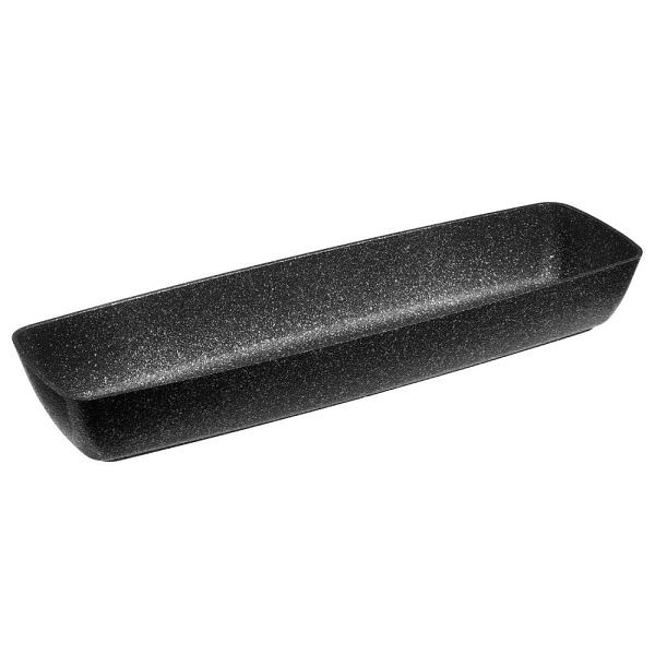APS Schale GN 2/4 FrostFire, Aluminium, Antihaftbeschichtung, 53 x 16,2 cm, Höhe 7,5 cm, 4,25 Liter, Schwarz-silber, 30509
