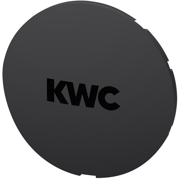 KWC Firmenplakette grau, mit schwarzem Firmenlogo, geschlossene Plakette, Inhalt 5 Stück, 2000104734
