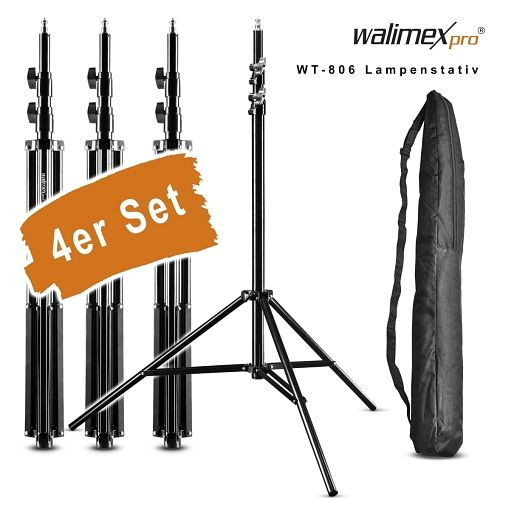 Walimex pro WT-806 Lampenstativ 256cm 4er Set, 20305