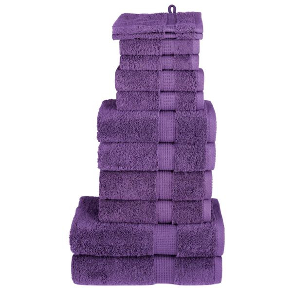 vidaXL 12 tlg. Premium-Handtuch-Set SOLUND Lila 600 g/m², 137579