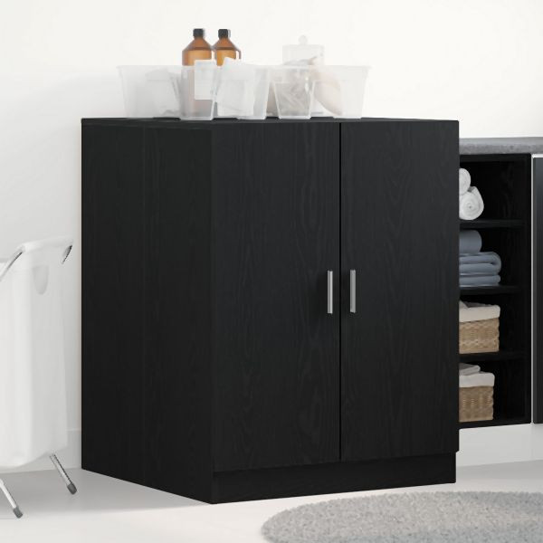 vidaXL Waschmaschinen-Schrank Schwarze Eiche 70,5x71,5x91,5 cm Holzwerkstoff, 862667
