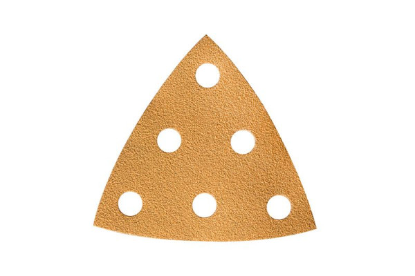 Mirka Schleifscheibe GOLD 93x93x93mm 6-fach gelocht FTO P80, VE: 50 Stück, 2366905080