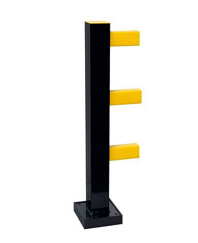 DENIOS Standpfosten aus Stahl, für Hybridgeländer, Anfang/Ende, verzinkt und beschichtet, 271636
