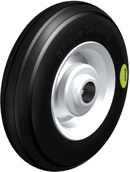 Blickle VW 125/15R Rad aus Weichgummi, Schwarz, 529230