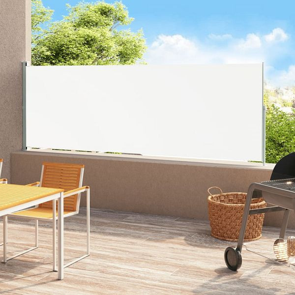 vidaXL Seitenmarkise Ausziehbar 220x500 cm Creme, 313430