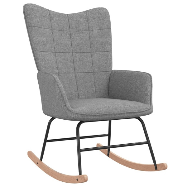 vidaXL Schaukelsessel Hellgrau Stoff, Polyester, 328007