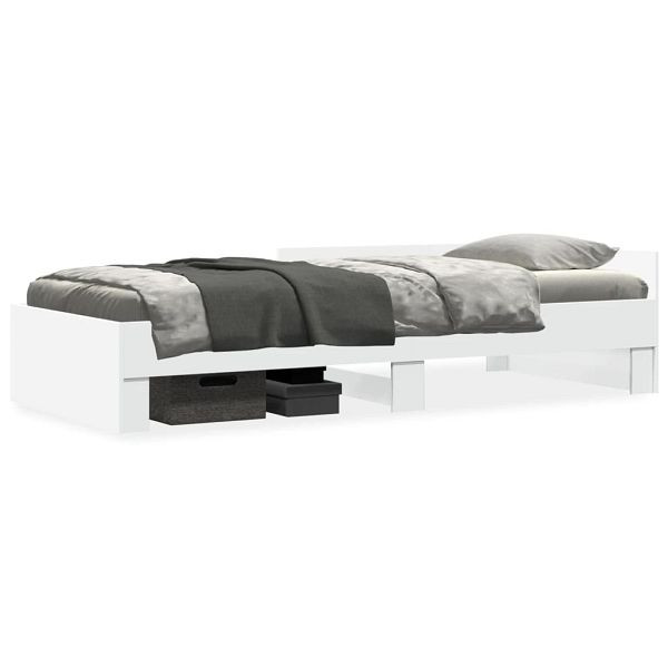 vidaXL Bettgestell Weiß 75x190 cm Holzwerkstoff, 849593