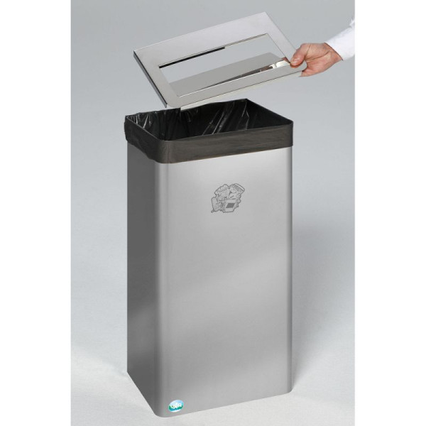 STEIN HGS Papierkorb B 31, Edelstahl, 70 Liter, 82077.0001