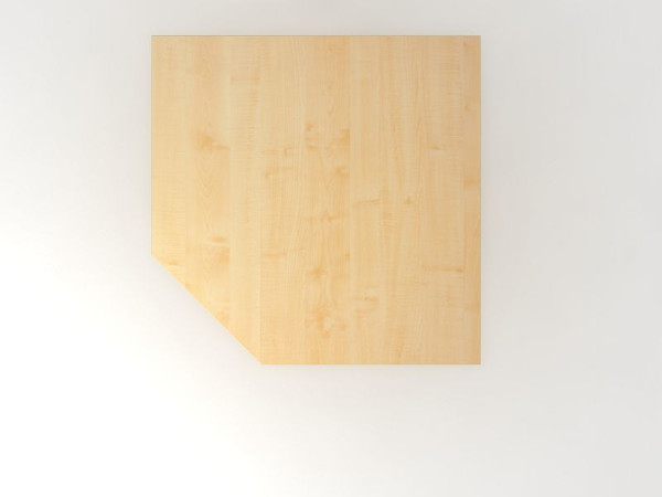 Hammerbacher Verkettungsplatte Trapezform /Stützfuß Ahorn, Quadratform mit abgeschrägter Ecke, VJT12/3/S
