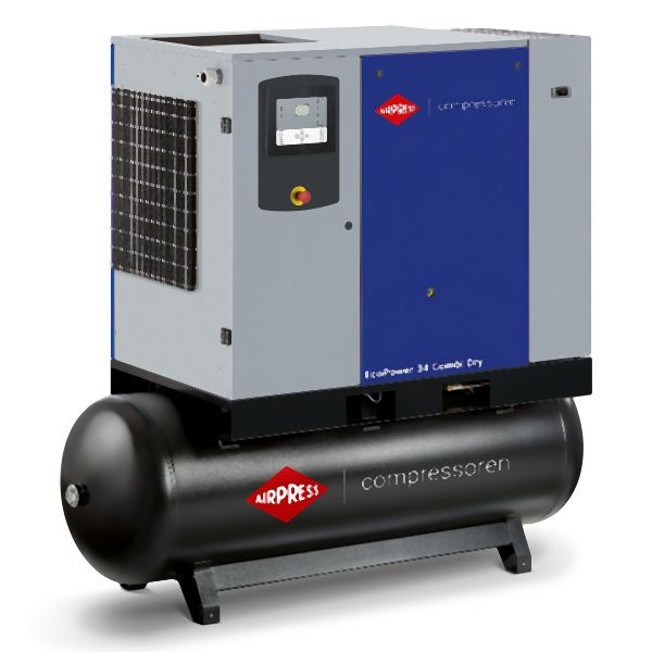 Airpress Schraubenkompressor 10 bar 500L 35 PS/26 kW 3726 l/min (EcoPower 34 Combi Dry), 36679534-D