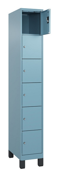 C+P Schließfachschrank Evolo PLUS, mit Füßen, 6 Fächer, 1950x300x500mm, 0010/00, 049010-106 S10021