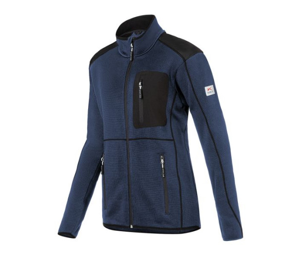 Kübler Strickjacke Damen, Farbe: dunkelblau/schwarz, Größe: M, 1444 6339-4899-M
