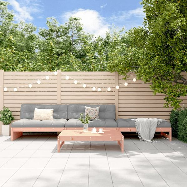 vidaXL 4-teilig Garten-Lounge-Set mit Kissen Massivholz Douglasie, 3186114