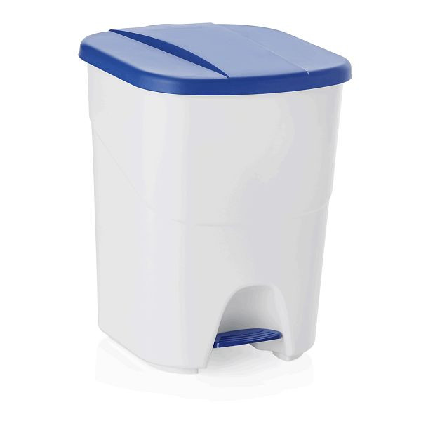 WAS Treteimer mit blauem Deckel, 40 Liter, Polypropylen, 1143401