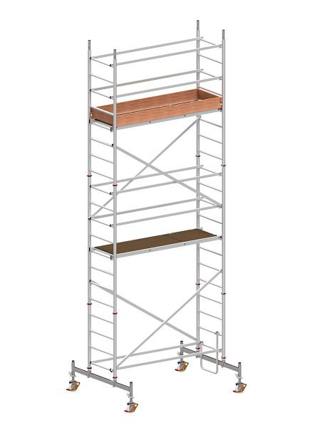 HYMER Fahrgerüst mit Fahrtraverse, Bühnenlänge 2,08 m, Rahmenteilbreite 0,72 m, Reichhöhe 6,42 m, 707706