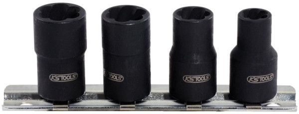 KS Tools 3/8" Spiral-Profil-Stecknuss-Satz, 4-teilig, 8-13mm, 913.3850