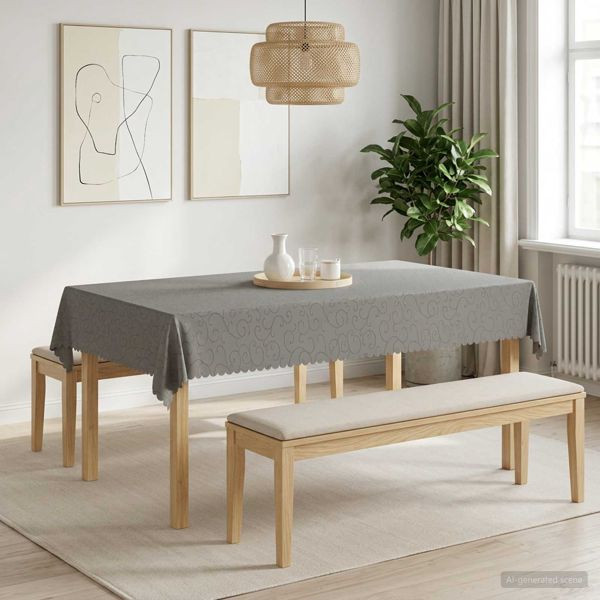 vidaXL Tischdecke 5 stk. Rechteckig Hellgrau 140 x 260 cm, 42040479