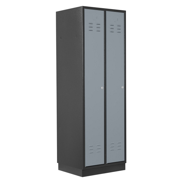 ADB Spind 2-türig, Farbe RAL7016/7001, regular door, 41886