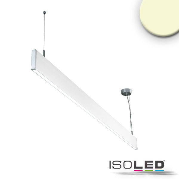 ISOLED LED Hängeleuchte Linear Up+Down 600, 25W, prismatisch, linear- u. 90° verbindbar, weiß, warmweiß, 114001