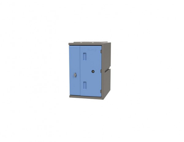 Lotz Kunststoff-Schließfach 600 Kunststoff-Schließfach, Höhe: 600 mm, Tür blau, Drehriegelschloss, 221600-08