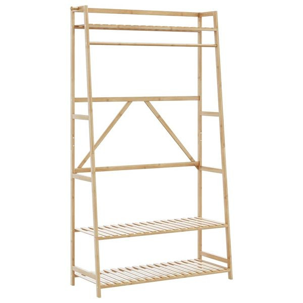 vidaXL Kleiderständer mit Ablagen 110x40x180 cm Bambus, 4008925